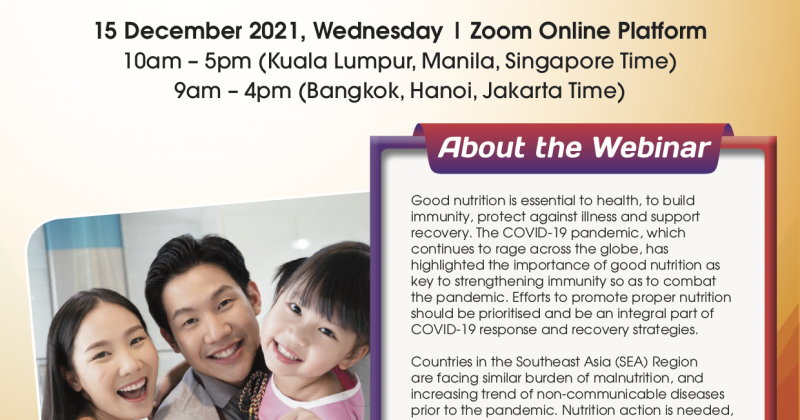 Southeast Asia Public Health Nutrition Network WEBINAR SERIES 3/2021