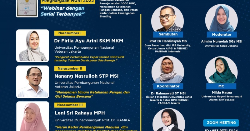 Gambaran Kesehatan Remaja setelah 1000 HPK, Manajemen Ketahanan Pangan Bencana, dan Peran Kader dalam Penanganan Stunting