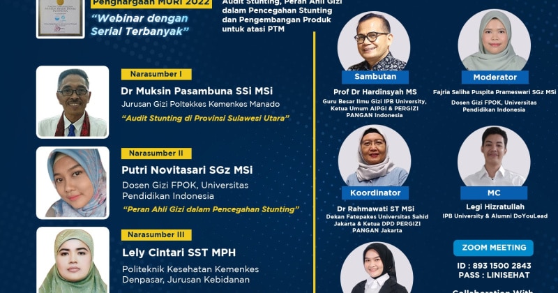 Audit Stunting, Peran Ahli Gizi dalam Pencegahan Stunting dan Pengembangan Produk untuk atasi PTM