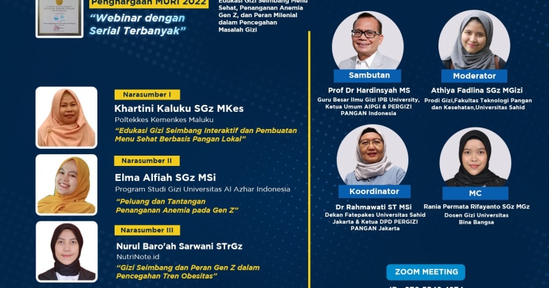 Edukasi Gizi Seimbang Menu Sehat, Penanganan Anemia Gen Z, dan Peran Milenial dalam Pencegahan Masalah Gizi