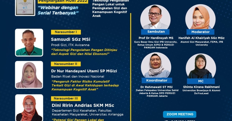 Teknologi Pengolahan Pangan Lokal untuk Peningkatan Gizi dan Kemampuan Kognitif Anak