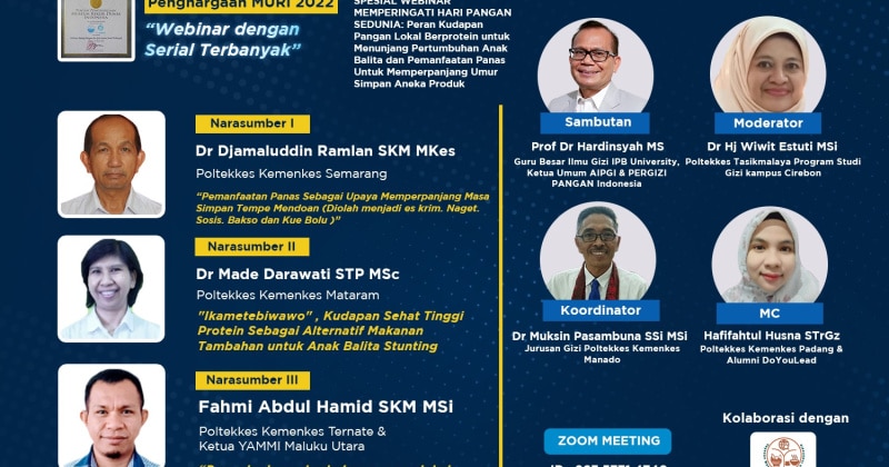 Peran Kudapan Pangan Lokal Berprotein untuk Menunjang Pertumbuhan Anak Balita dan Pemanfaatan Panas untuk Memperpanjang Umur Simpan Aneka Produk