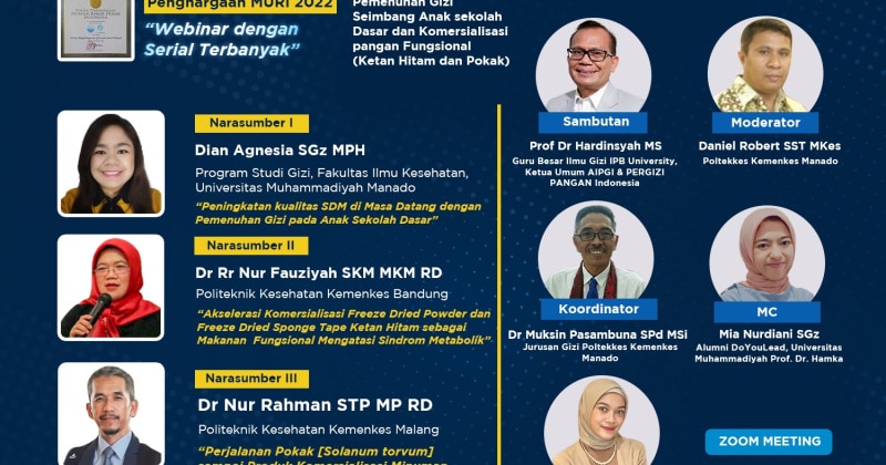 Pemenuhan Gizi Seimbang Anak sekolah Dasar dan Komersialisasi pangan Fungsional (Ketan Hitam dan Pokak)