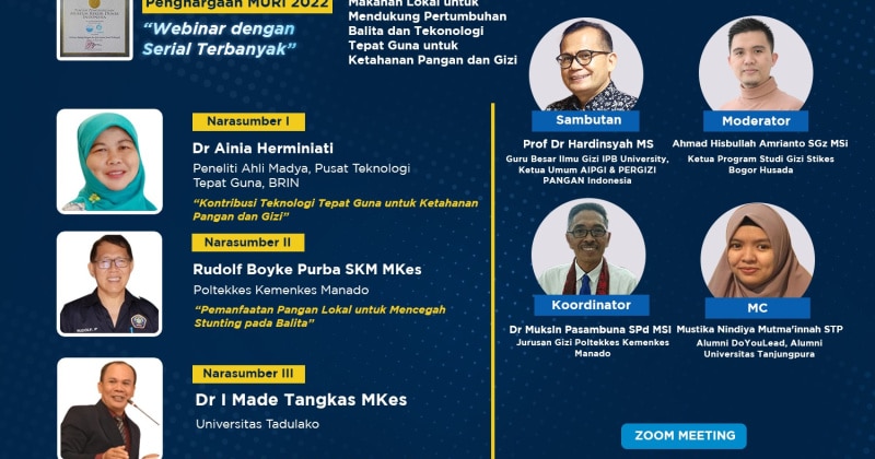 Makanan Lokal untuk Mendukung Pertumbuhan Balita dan Tekonologi Tepat Guna untuk Ketahanan Pangan dan Gizi