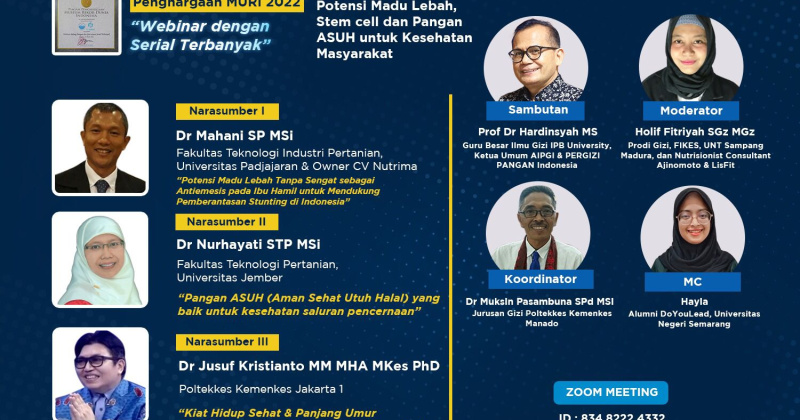 Potensi Madu Lebah, Stem Cell dan Pangan ASUH untuk Kesehatan Masyarakat