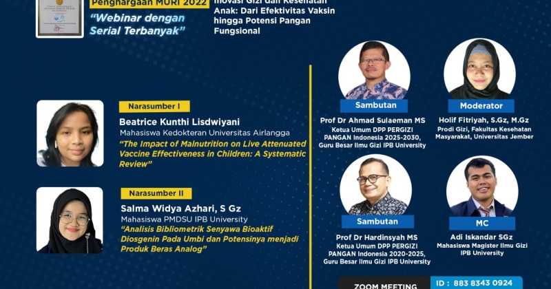 Inovasi Gizi dan Kesehatan Anak: Dari Efektivitas Vaksin hingga Potensi Pangan Fungsional